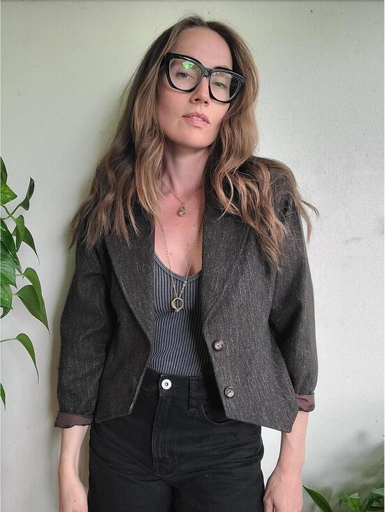 Jackets & Blazers - The Coffee Shop Writer Vintage 80s Wool Cropped Blazer M